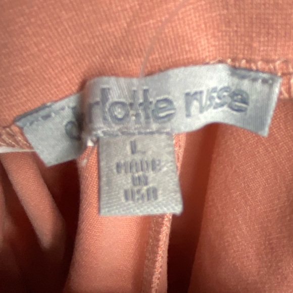 NWT Charlotte Russe Dusty Light Pink Leggings Size Large - Picture 3 of 5